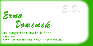 erno dominik business card