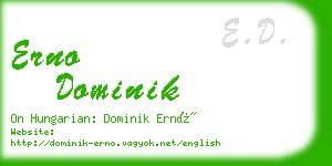 erno dominik business card